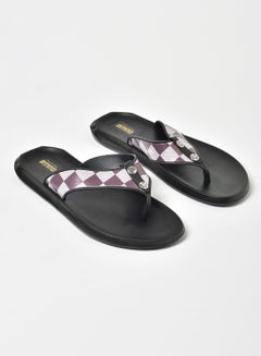Buy Flat Flip Flops Brown/White in UAE