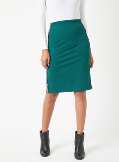 Buy Me Not You Slitted Pencil Skirt Forest Green in UAE