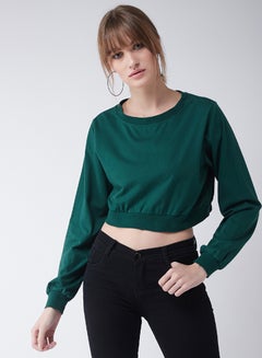 Buy Big Is Beautiful Crop Top Green in Saudi Arabia