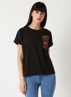 Buy Get Your Popcorn Ready T-Shirt Black in UAE