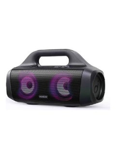 Buy Select Pro 30W Outdoor Portable Bluetooth Speaker with BassUp Technology, IPX7 Waterproof, 16H Playtime, App, LED Lights, Built-in Handle Black in Saudi Arabia