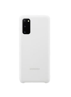 Buy Protective Silicon Case Cover For Samsung Galaxy S20 White in UAE