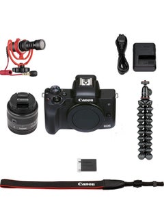 Buy EOS M50 Mark II Mirrorless Vlogging Camera Kit in UAE