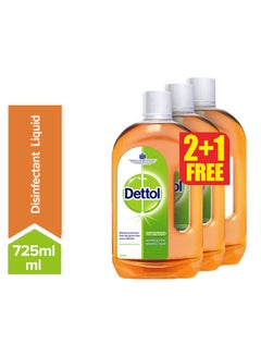 Buy Anti-Bacterial Antiseptic Disinfectant Cleaner Pack of 3 Light Brown 3x725ml in UAE