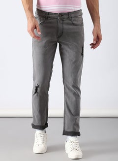 Buy Slim Fit Jeans Dark Wash1 in Saudi Arabia