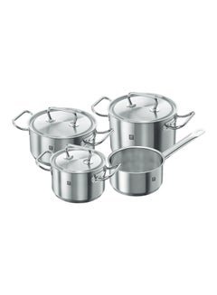 Buy 5-Piece Twin Classic Cookware Set Silver in UAE