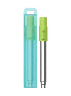 Buy Pocket Straw With Case And Brush Teal/Silver/Green in Saudi Arabia