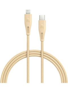 Buy RP-CB1018 Type-C To Lightning Cable Gold in Saudi Arabia