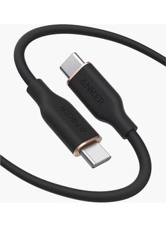 اشتري كابل باور لاين III فلو من منفذ USB-C إلى منفذ USB-C بقدرة 100 وات (بطول 1.8 م/ 6 أقدام) أسود في السعودية