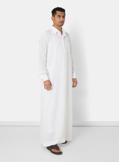 اشتري Premium Chest Pocket Saudi Kandora Off-White في السعودية