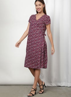 Buy Fashion Printed Dress Multicolour in Saudi Arabia