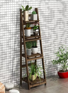 Buy Multi-Layer Wooden Shelf Brown 42x112x32.5cm in UAE