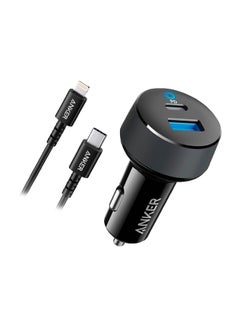 Buy PowerDrive Classic Lighting Cable PD2 With Charging Cable - USB-C Charger and USB-C To Lighting Connector Black in UAE