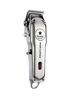 Buy KM-1996 Rechargeable Hair Shaver Silver One Size in UAE