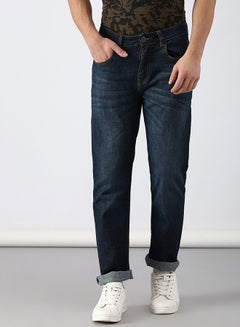 Buy Regular Fit Jeans Dark Wash1 in UAE