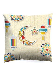 Buy Decorative Cushion , Size 45X45 Cm Celebration - 100% Cotton Cover Microfiber Infill Bedroom Or Living Room Decoration Festive Celebration Standard Size in UAE