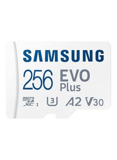 Buy Samsung Evo plus 256GB microSD SDXC U3 class 10 A2 memory card 130MB/S Adapter 2021 MB-MC256KA APC 256.0 GB in Saudi Arabia