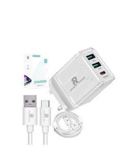 Buy 20W PD Fast Charger With Type C Cable White in UAE
