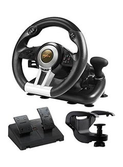 اشتري 180 Degree Universal Usb Car Racing Game Wired Steering Wheel في مصر