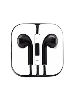 Buy In-Ear Earphones With Mic For Apple iPhone 6/6S/5/5S/iPod Black in Saudi Arabia
