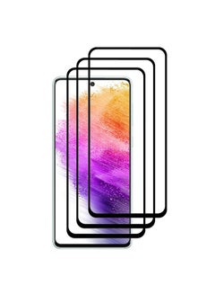 Buy 3-Pack Screen Protector Tempered Glass For Samsung Galaxy A73 5G 6.7 inch Clear in Saudi Arabia