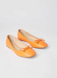 Buy Stylish Comfortable Slip-On Flat Ballerina Orange in UAE
