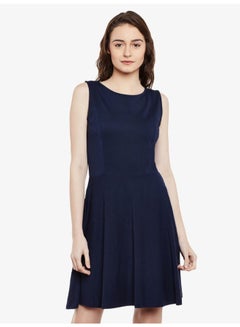 Buy In All Seriousness Skater Dress Navy Blue in Saudi Arabia