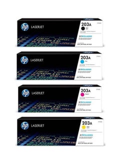 Buy Pack of 4 HP 203A Original LaserJet Toner Cartridge Black, Cyan, Yellow & Magenta in UAE