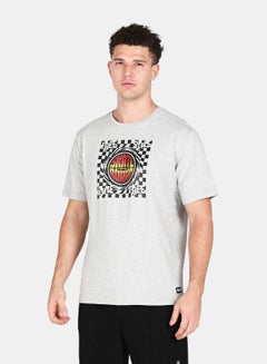 Buy Casual Crew Neck T-Shirt Melange Grey in Saudi Arabia