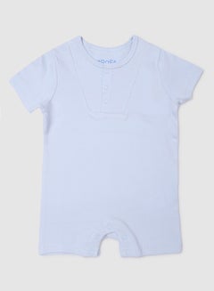 Buy Round Neck Plain Onesies Baby Blue in Saudi Arabia