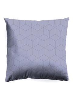 Buy Decorative Cushion , Size 45X45 Cm Blue - 100% Cotton Cover Microfiber Infill Bedroom Or Living Room Decoration Geometric Blue Standard Size in UAE