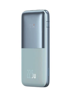 اشتري باور بنك محمول وبمنفذ USB C وبشاشة رقمية (سعة 1000 مللي أمبير في الساعة وبمنفذ  USB C فردي ومنفذين USB A لقدرة شحن تصل إلى 22.5 وات لهاتف آيفون وأندرويد وسماعات آيربودز وجهاز آي باد والمزيد) لون أزرق في السعودية