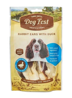 Buy Rabbit Ears With Duck For Adult Dogs Treats 90grams in UAE