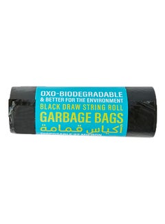 Buy Draw String Garbage Bag, 20 Sheets, Black Medium, 50 Gallons in Saudi Arabia