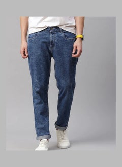 Buy Casual Mid-Rise Jeans Blue in UAE