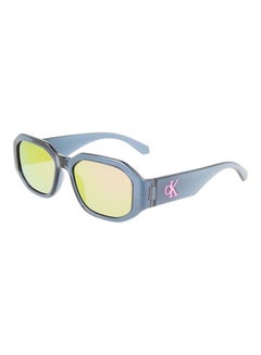 اشتري Full Rim Injected Modified Rectangle Sunglasses CKJ22633S 5518 (405) Transparent Navy في الامارات