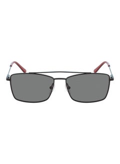 اشتري Men's Full Rim Metal Modified Rectangle Sunglasses CK18117S 5615 (002) Matte Black في السعودية