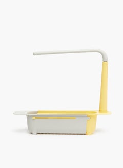 Buy Kitchen Sponge Holder - For Dish Cloth, Soap And Sponge Rack - Kitchen Accessories - Kitchen Tools - Sponge Rack/Yellow Grey 32 x 6 x 27cm in UAE