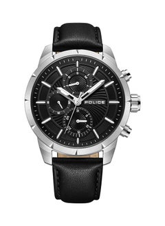 Buy Men's Neist Leather Strap Chronograph Wrist Watch PEWJF2227101 - 45mm - Black in UAE