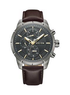 Buy Men's Neist Leather Strap Chronograph Wrist Watch PEWJF2227102 - 45mm - Brown in UAE