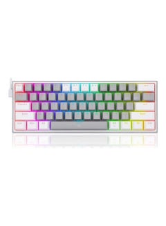 Buy K617 Fizz 60% Wired RGB Gaming Keyboard - Red Switches - English & Arabic Keys - Grey White in Egypt