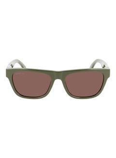 Buy Men's Full Rim Acetate Modified Rectangle Sunglasses L979S 5618 (275) Khaki in UAE