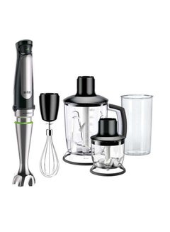 Buy Electric Hand Blender With Chopper Stainless Shaft 1.25 L 1000 W MQ7045X Silver/Black in Egypt