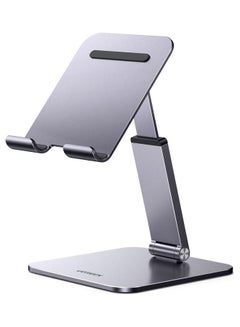 Buy iPad Stand Adjustable Tablet Stand Foldable and Portable iPad Holder Desk Tablet Holder Height Adjustable Phone Holder for Most Tablets and Phones within 4.7-12.9'' iPhone 14/14 Plus/14 Pro/14 Pro Max Silver in UAE