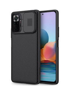 Buy Cam shield Pro With  Slider Camera Close & Open Double Layered Protection Back Cover For Xiaomi Redmi Note 10 Pro/ 10 Pro Max Black in UAE