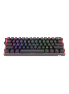 Buy FIZZ K617 60% Wired Mechanical Keyboard, Red Switches, No-Slip Stand, Vibrant RGB, Hot-Swappable, 20 Presets Backlighting, Detachable Type-C Cable, English Layout in UAE