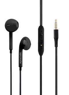Buy Earphones, In-Ear 3.5Mm Universal Crystal Sound And Noise Isolating Earbuds With In-Line Remote Volume Control Built-In Mic For Smartphones, Pc, Tablets, Laptops Black in Saudi Arabia