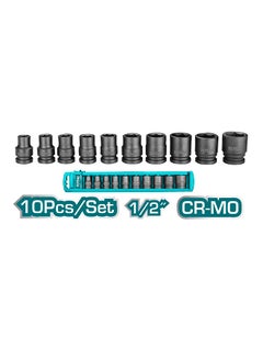 اشتري 10 Pcs 1/2" Impact Socket Set Multicolour 10mm-24mm في مصر