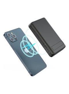 Buy 10000.0 mAh Magnetic Battery Magsafe 10000 MAH Wireless Charger Power Bank For IPhone 14/13/12 Series Black in UAE