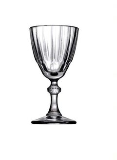 Buy 6-Piece Diamond Cordial Goblet Glass Set Clear 52ml in UAE